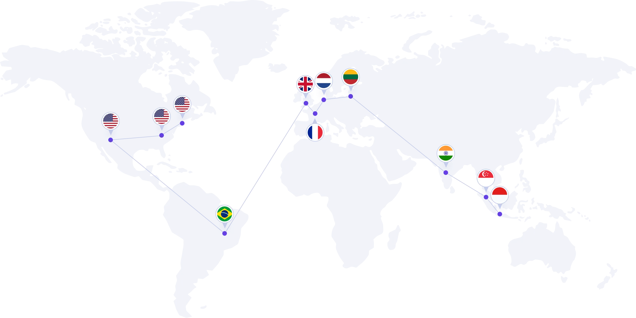 Debesijos duomenų centrai visame pasaulyje